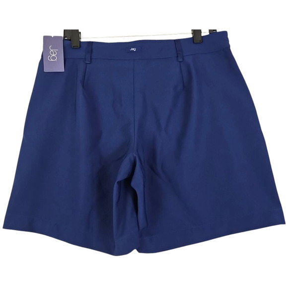 JAG ~Woman Size M~ Navy Blue Golf Chino Shorts w/Logo NWT. - Picture 3 of 11
